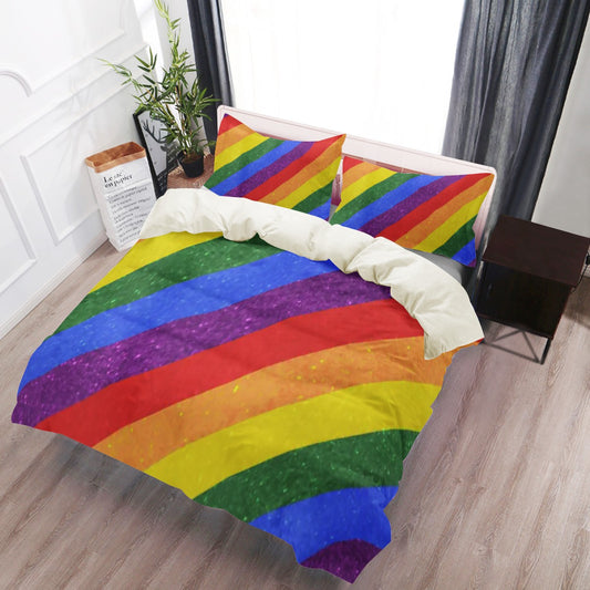 3 Pcs Beddings - LGBT Pride Motif Pattern - Luxtrini, LLC