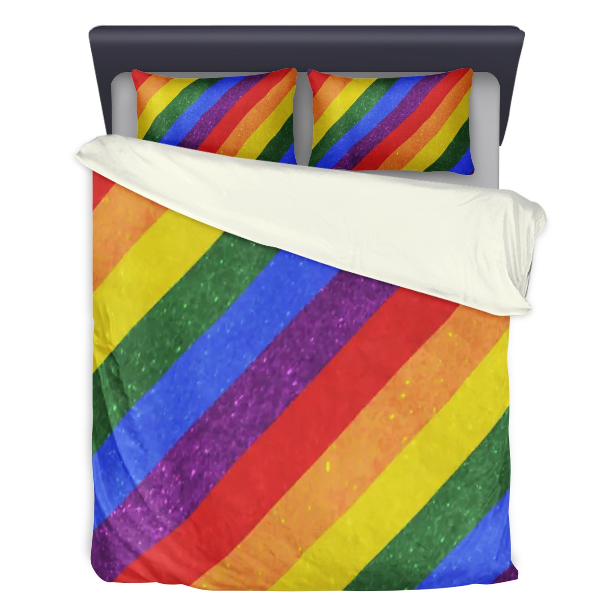 3 Pcs Beddings - LGBT Pride Motif Pattern - Luxtrini, LLC