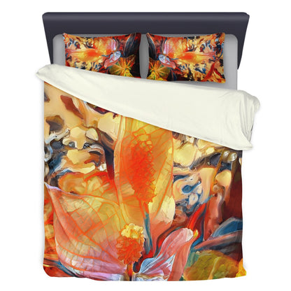 3 Pcs Beddings - Golden Peace Lily - Luxtrini, LLC