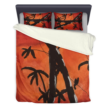 3 Pcs Beddings - Bamboo at Sunset - Luxtrini, LLC