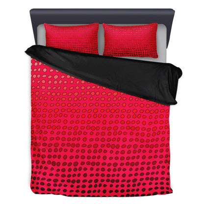 3 Pcs Beddings - African Mud Print #7 Red Gradient - Luxtrini, LLC