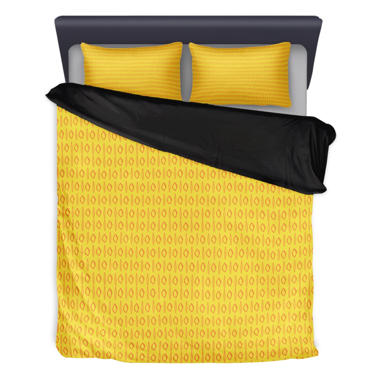 3 Pcs Beddings - African Mud Print #14 Yellow - Luxtrini, LLC