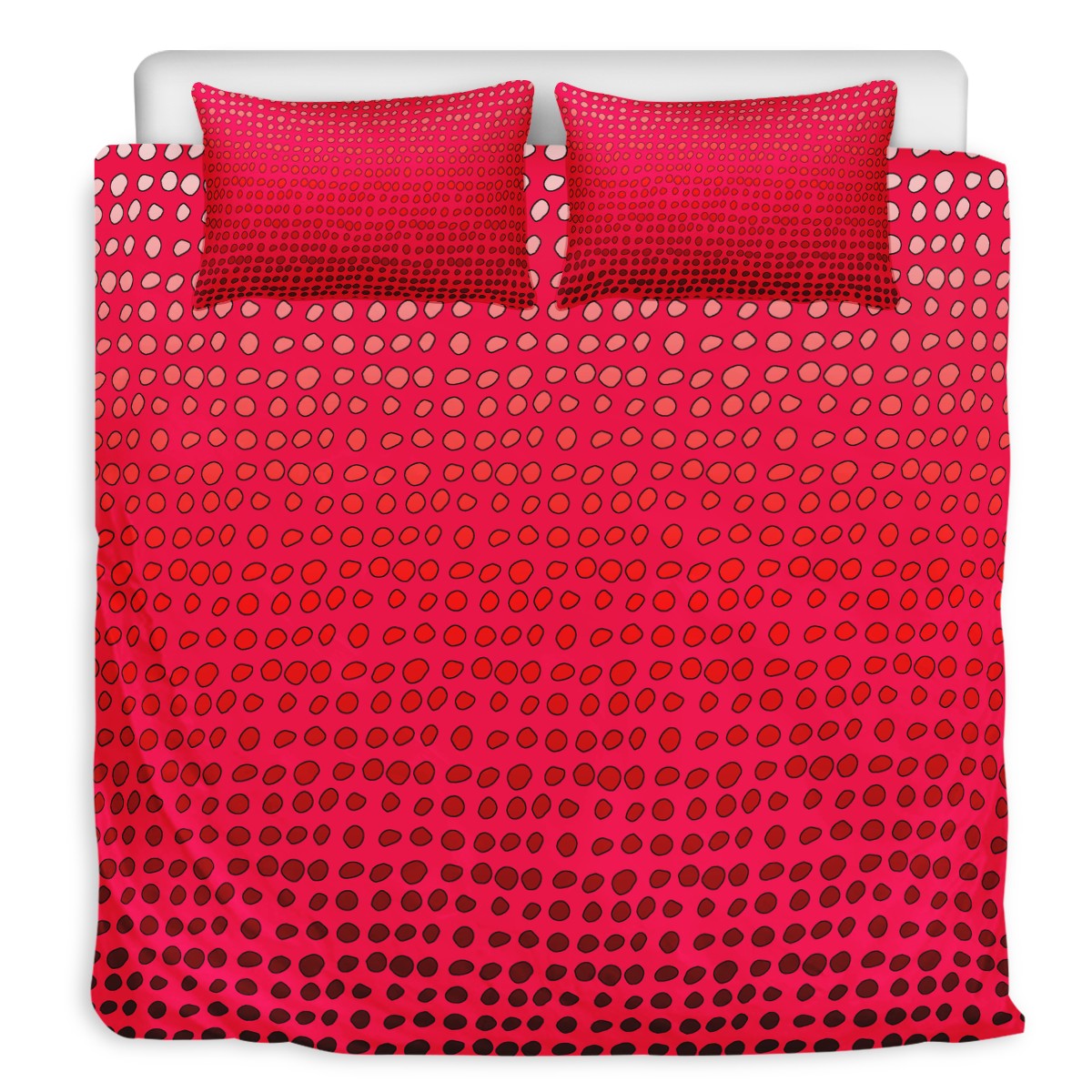 3 Pcs Beddings - African Mud Print #7 Red Gradient - Luxtrini, LLC