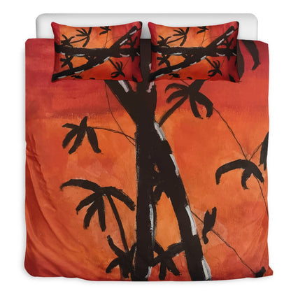 3 Pcs Beddings - Bamboo at Sunset - Luxtrini, LLC