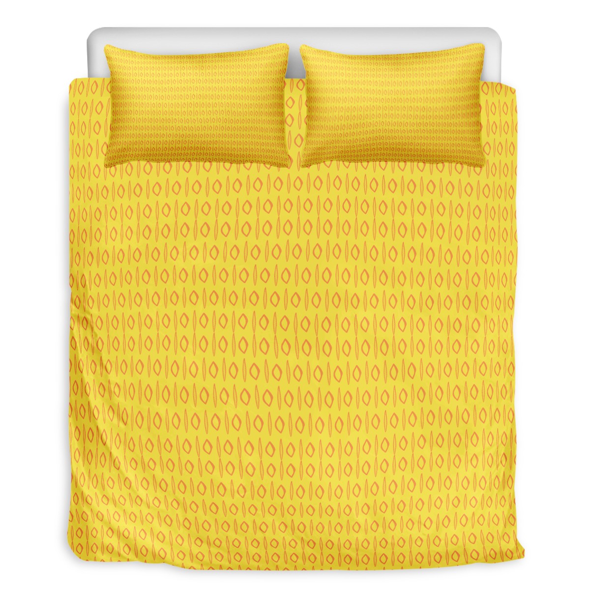 3 Pcs Beddings - African Mud Print #14 Yellow - Luxtrini, LLC