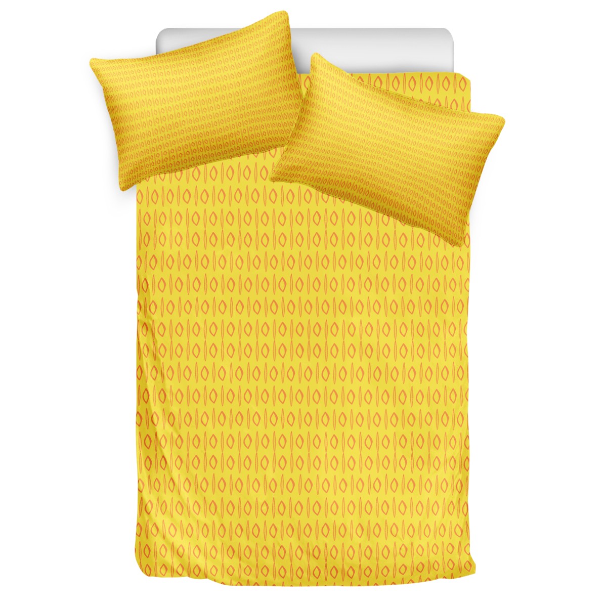 3 Pcs Beddings - African Mud Print #14 Yellow - Luxtrini, LLC