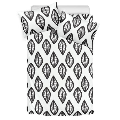 3 Pcs Beddings - African Mud Print #16 Black and White - Luxtrini, LLC