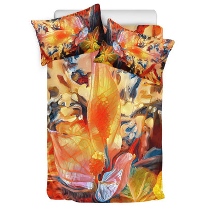 3 Pcs Beddings - Golden Peace Lily - Luxtrini, LLC