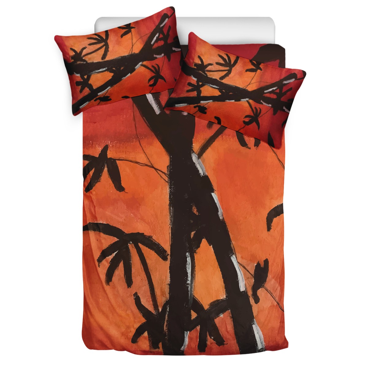 3 Pcs Beddings - Bamboo at Sunset - Luxtrini, LLC