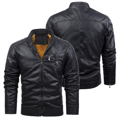 Leather Jacket, Goldenrod, Black, Sizes S to 5XL