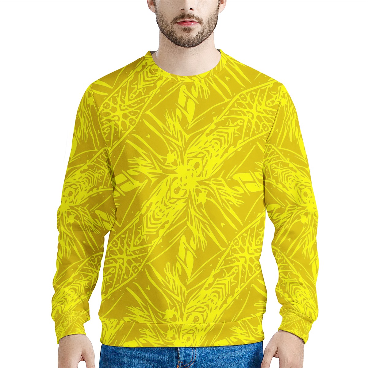 Yellow Fern Men's Sweatshirt