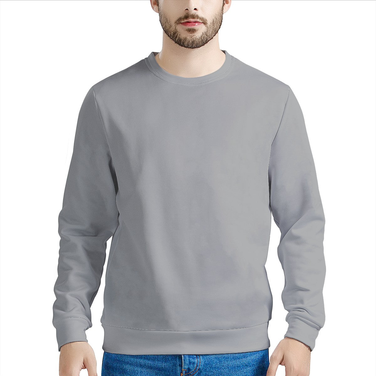 Silver Gray Men's Sweatshirt