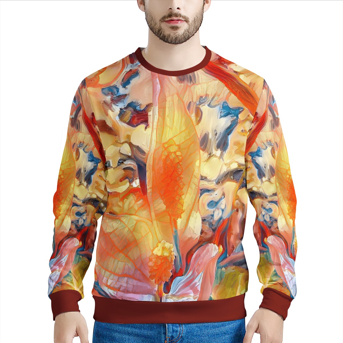 Golden Peace Lily Men's Sweatshirt