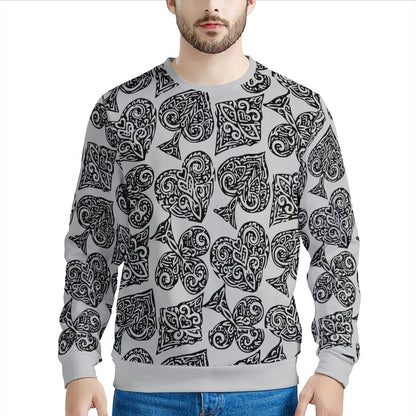 Poker Men's All Over Print Sweater - Luxtrini, LLC