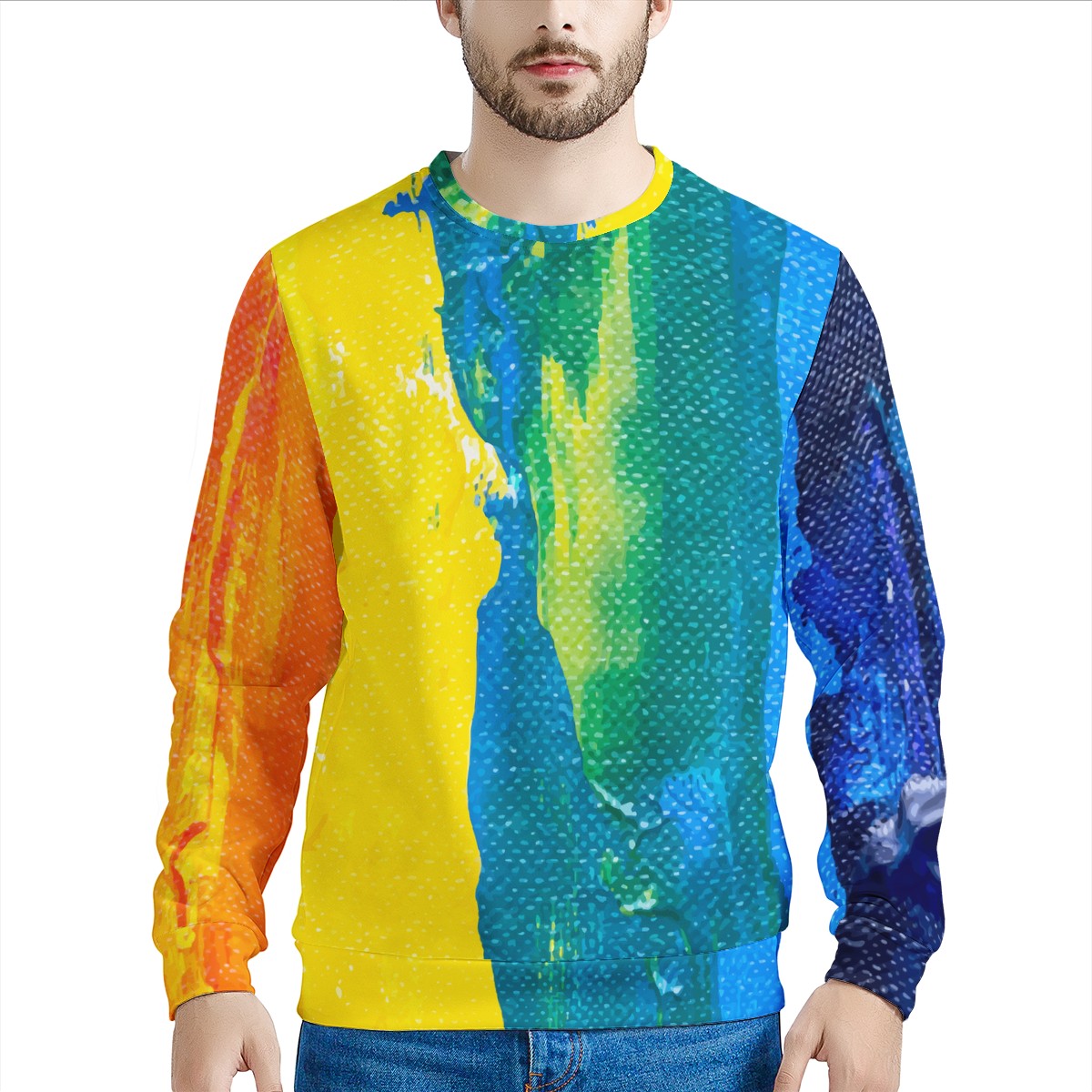 Rainbow Painting Men's Sweatshirt