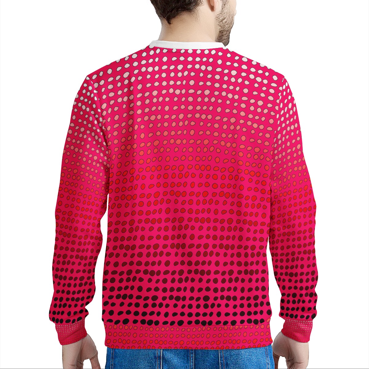 African | Ethnic | Mudcloth | #7 Red Gradient Men's Sweatshirt