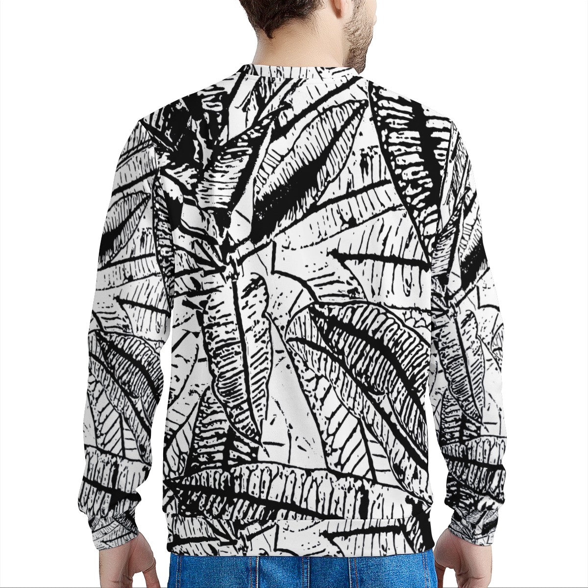 Black and White Croton Men's Sweatshirt