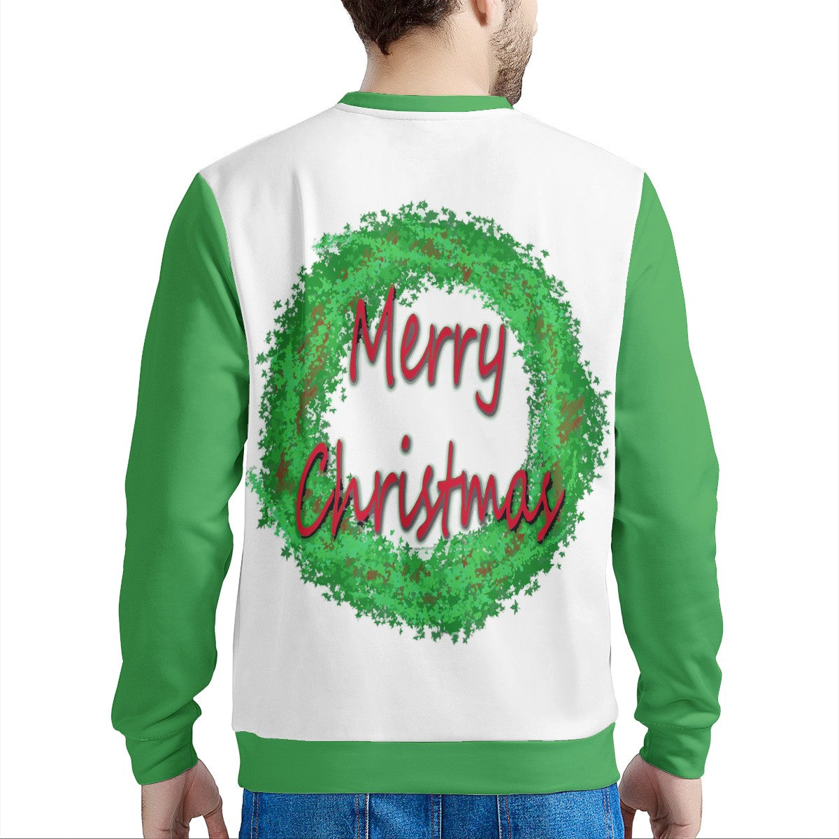 Men's All Over Print Sweater - Merry Christmas - Luxtrini, LLC