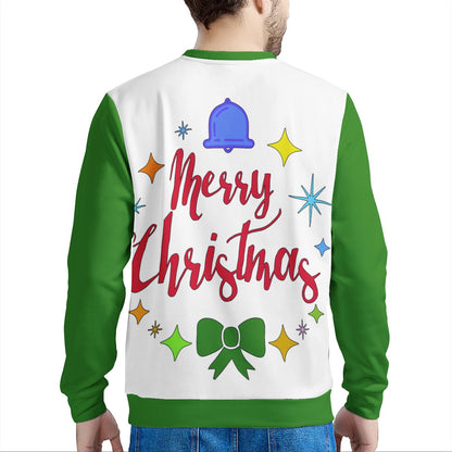 Men's All Over Print Sweater - Merry Christmas - Luxtrini, LLC