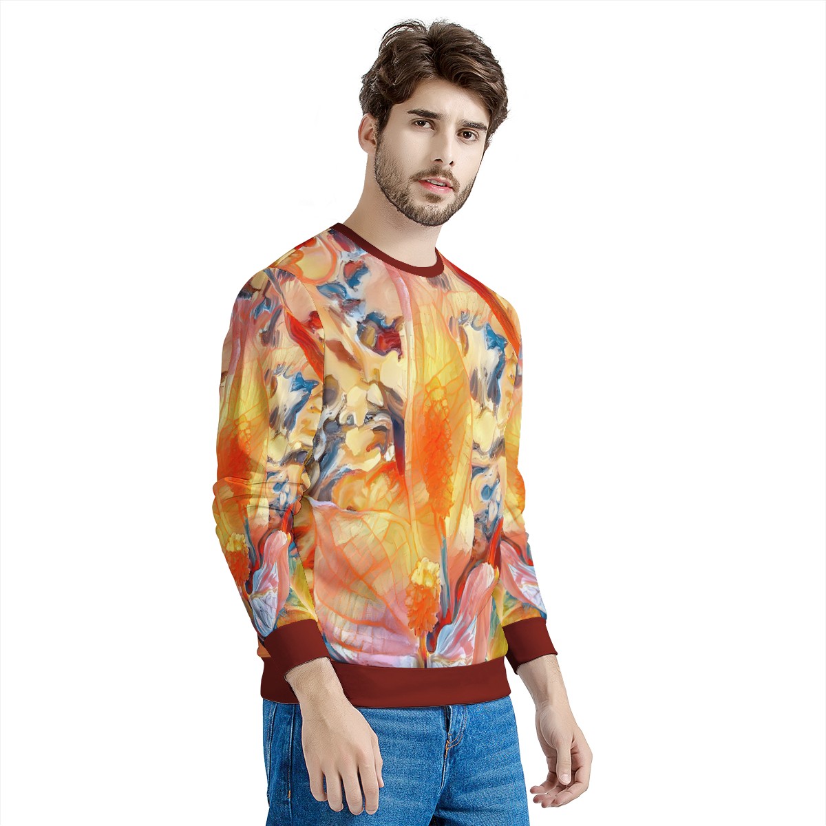 Golden Peace Lily Men's Sweatshirt