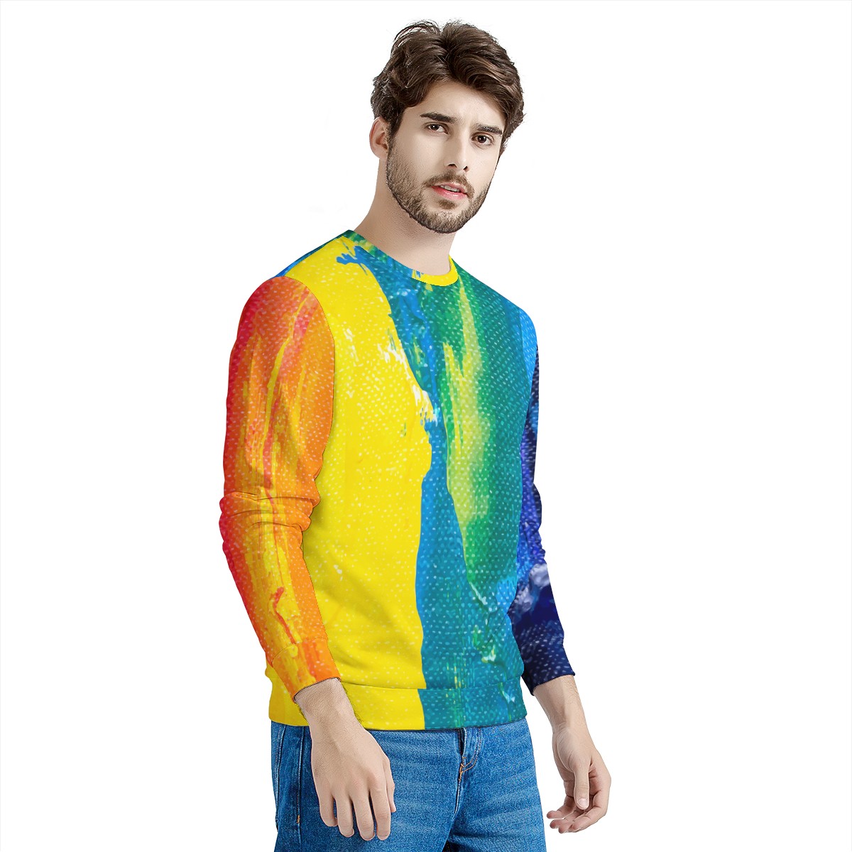 Rainbow Painting Men's Sweatshirt