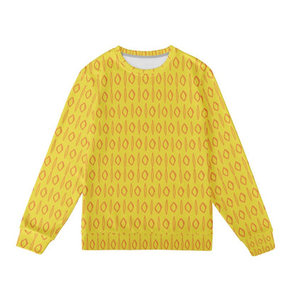 African | Ethnic | Mudcloth | #14 Yellow Men's Sweatshirt