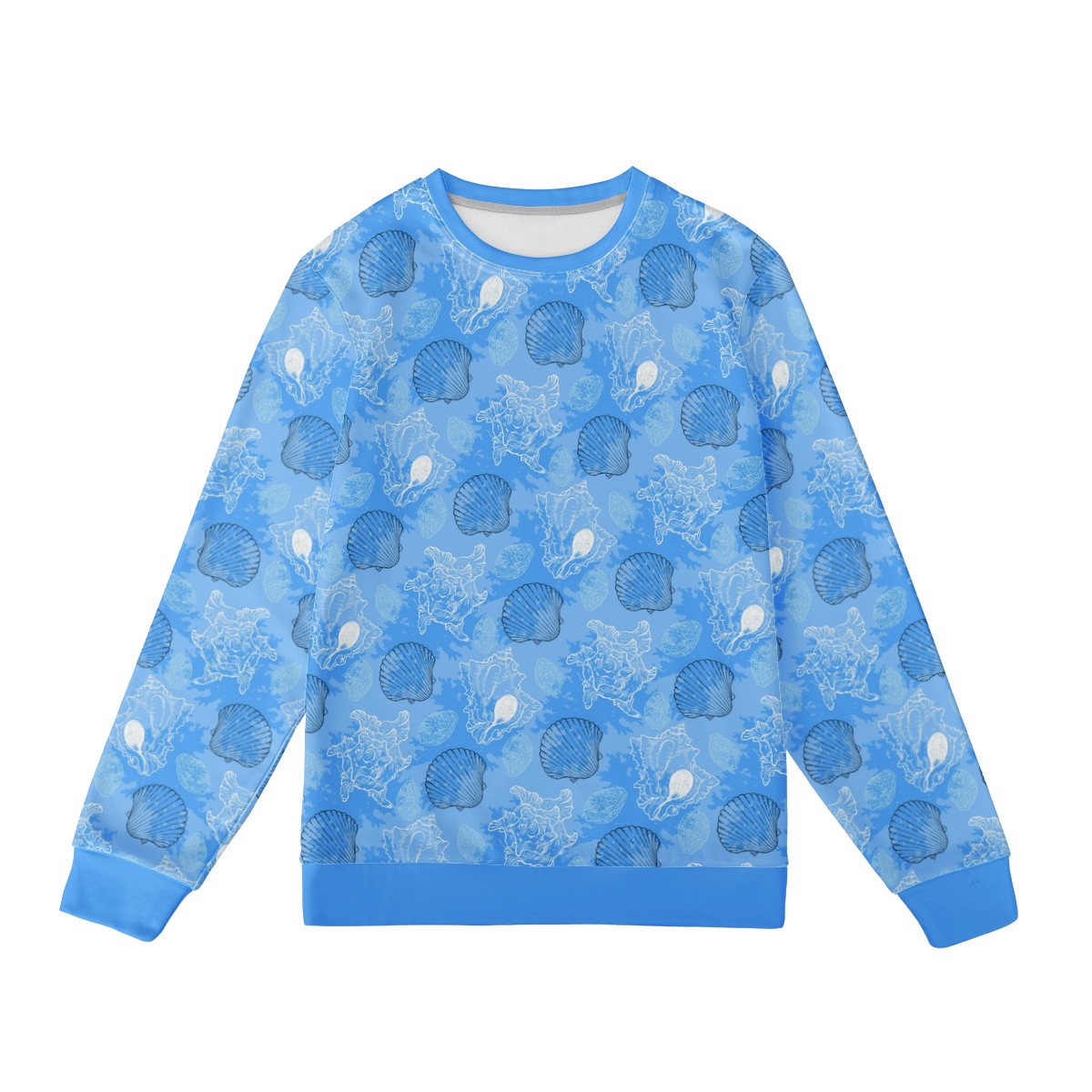 Blue Seashell Ocean Men's Sweatshirt