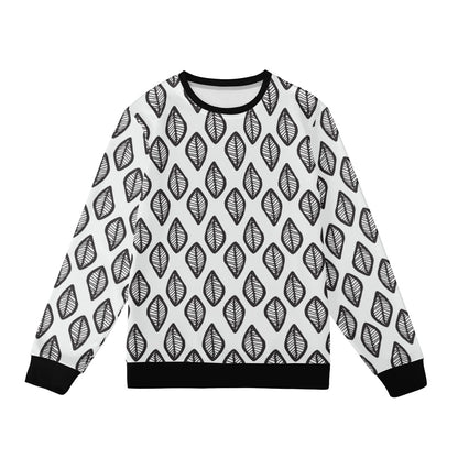 African | Ethnic | Mudcloth | #16 Black and White Men's Sweatshirt