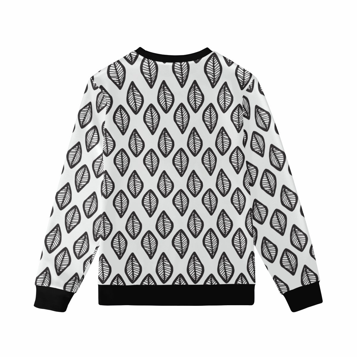 African | Ethnic | Mudcloth | #16 Black and White Men's Sweatshirt