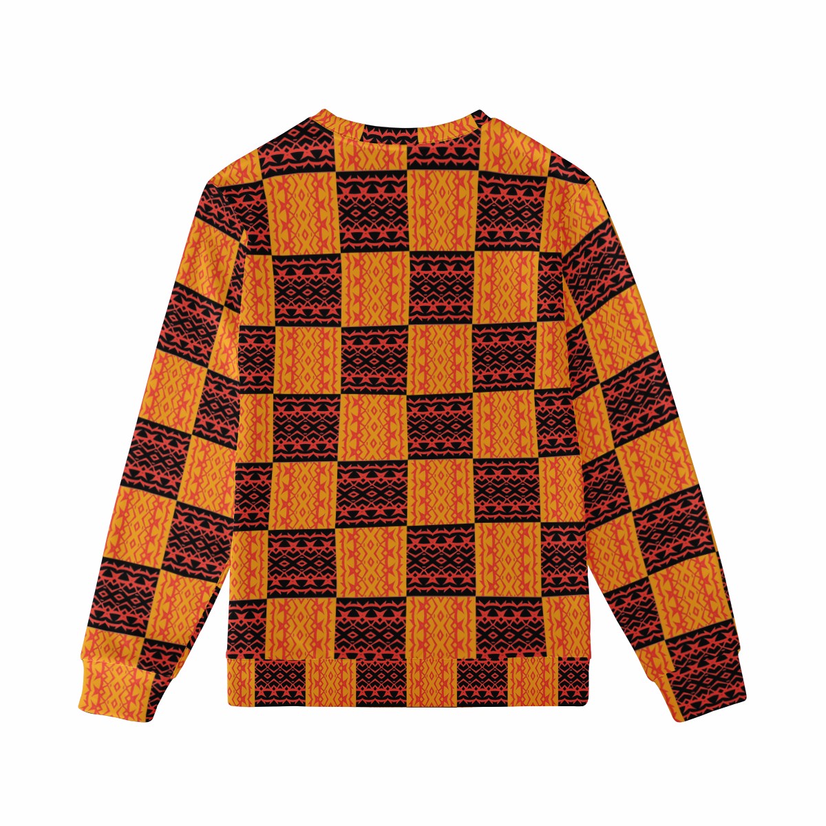 Black and Orange Tribal Design Men's Sweatshirt