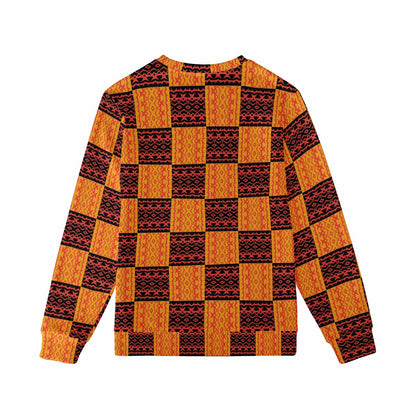 Black and Orange Tribal Design Men's Sweatshirt