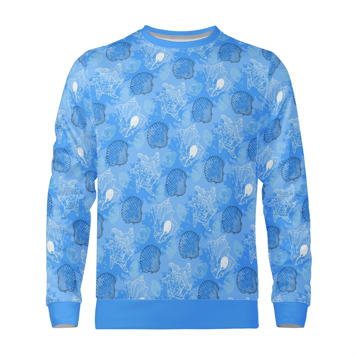 Blue Seashell Ocean Men's Sweatshirt