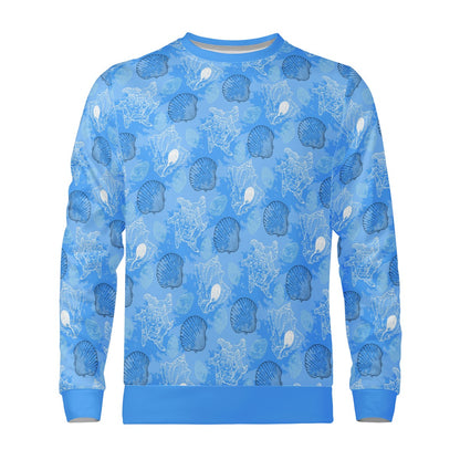 Blue Seashell Ocean Men's Sweatshirt