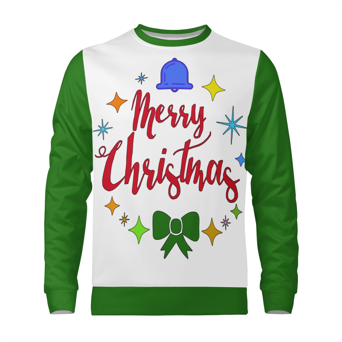 Men's All Over Print Sweater - Merry Christmas - Luxtrini, LLC