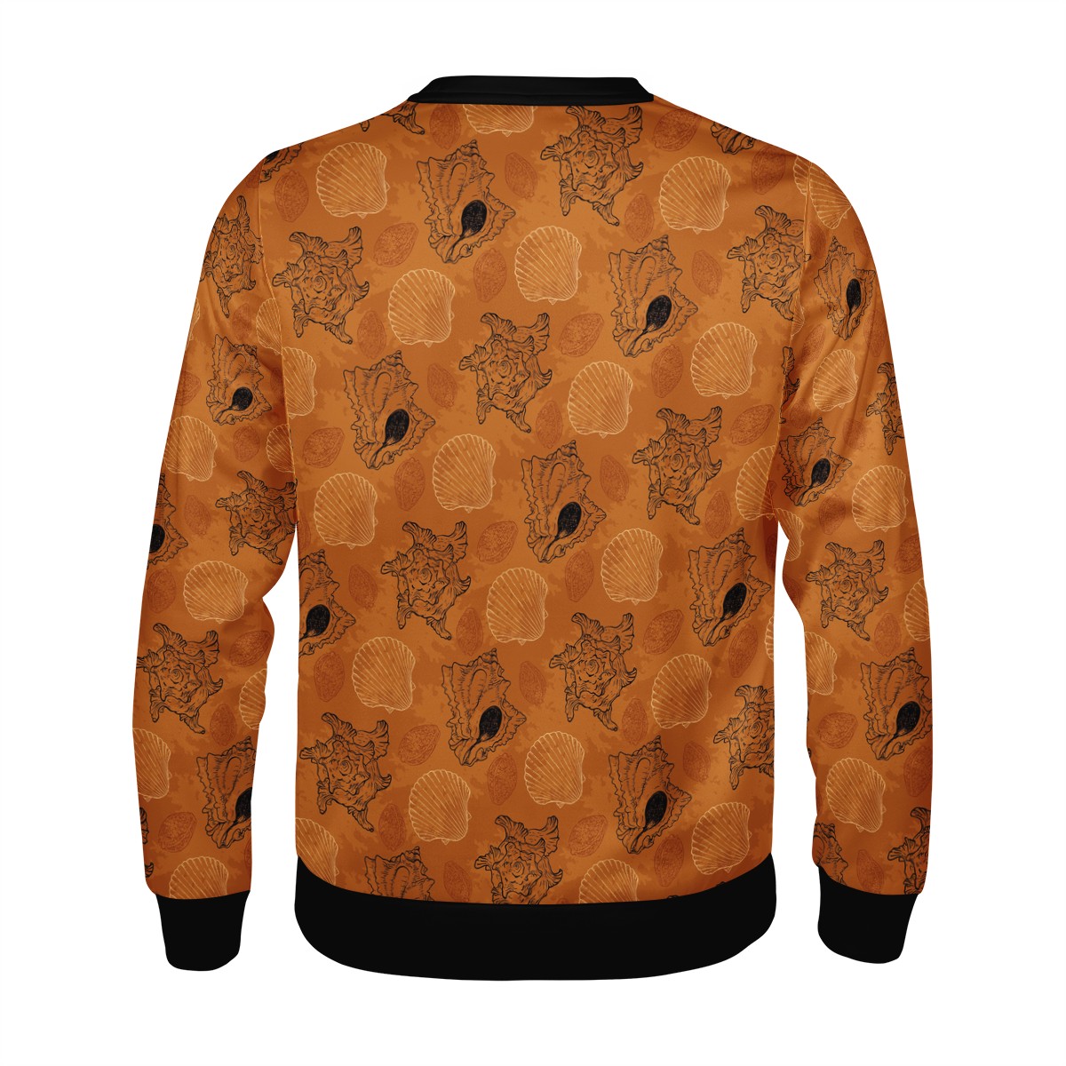 Seashell Ocean in Orange Men's Sweatshirt