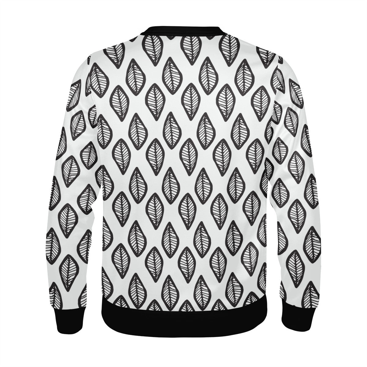 African | Ethnic | Mudcloth | #16 Black and White Men's Sweatshirt