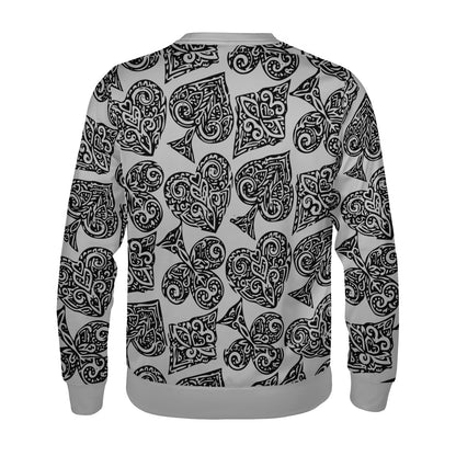 Poker Men's All Over Print Sweater - Luxtrini, LLC