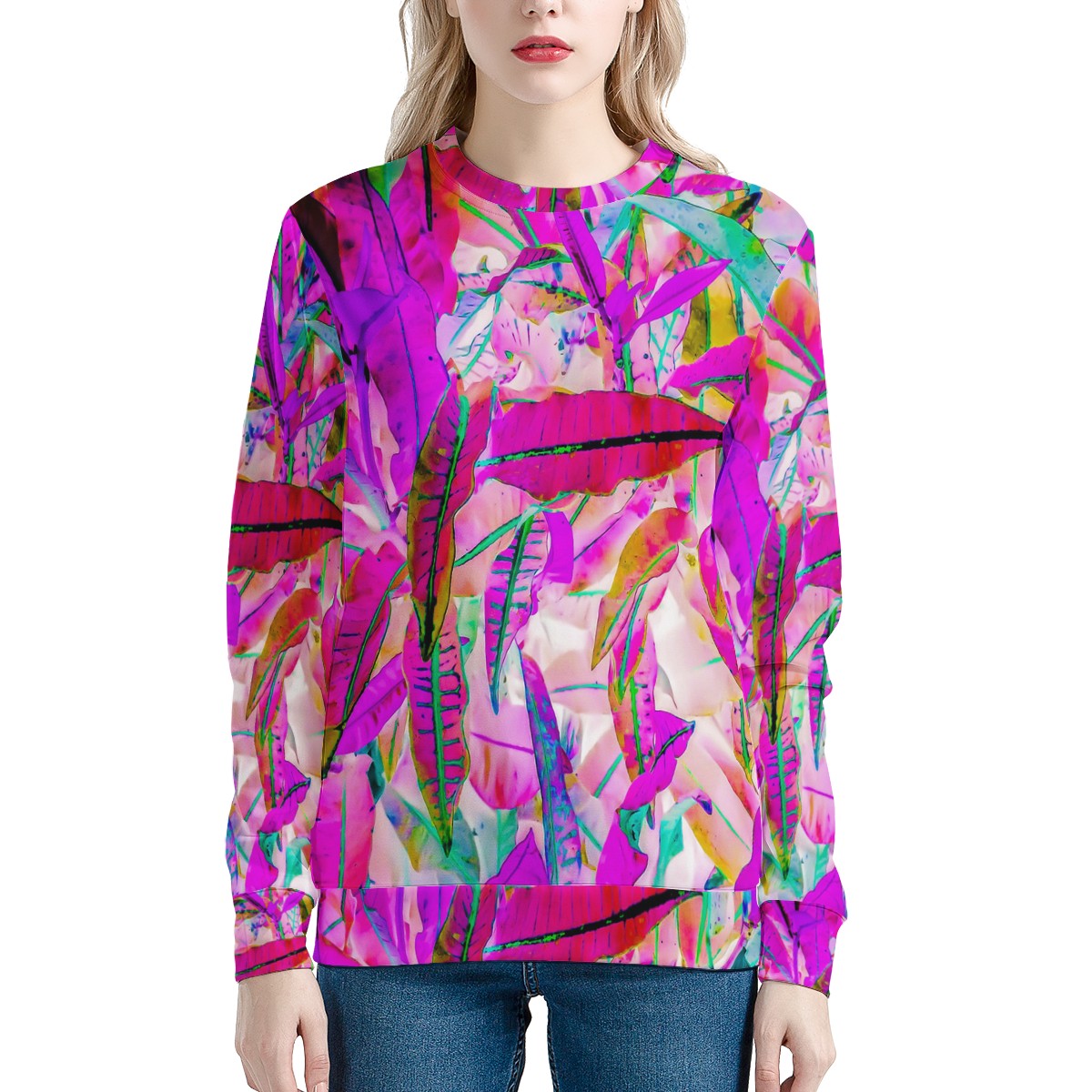 Purple Croton Women's Sweatshirt