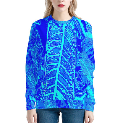 Vibrant Blue Croton Women's Sweatshirt