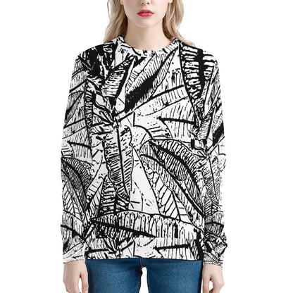 Black and White Croton Women's Sweatshirt