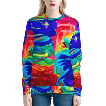 Rainbow Confusion Women's Sweatshirt - A Muddled Rainbow of Style and Comfort! up to 4XL