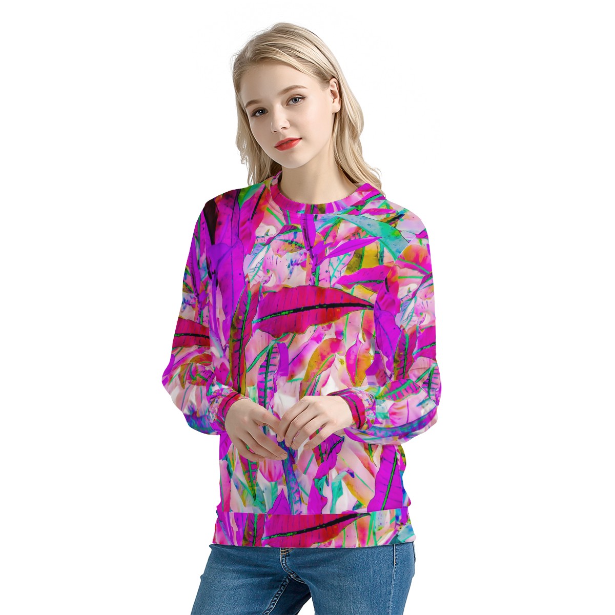 Purple Croton Women's Sweatshirt