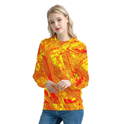 Vibrant Orange Croton Women's Sweatshirt