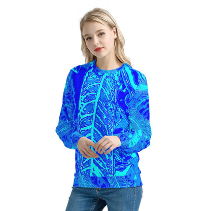 Vibrant Blue Croton Women's Sweatshirt