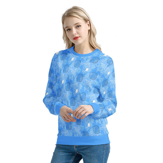 Blue Seashell Ocean Women's Sweatshirt