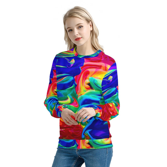 Rainbow Confusion Women's Sweatshirt - A Muddled Rainbow of Style and Comfort! up to 4XL