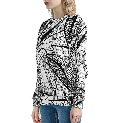 Black and White Croton Women's Sweatshirt