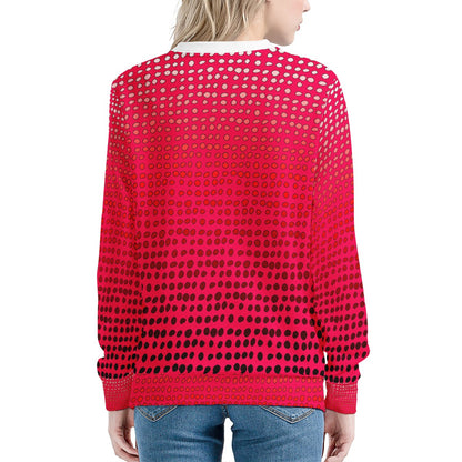 African | Ethnic | Mudcloth | #7 Red Gradient Women's Sweatshirt