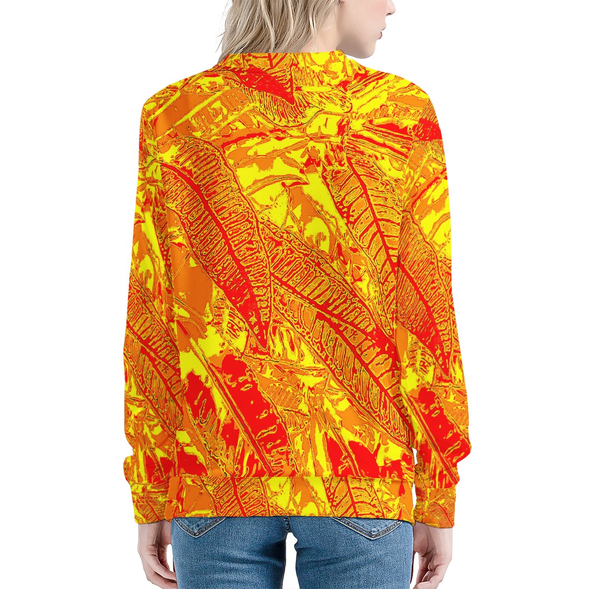 Vibrant Orange Croton Women's Sweatshirt