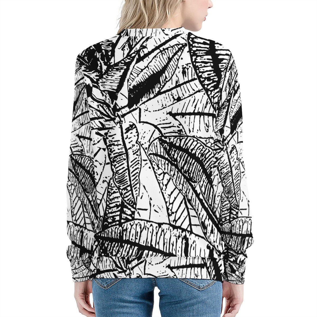 Black and White Croton Women's Sweatshirt